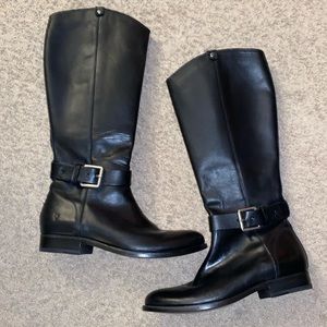 Frye Melissa Strap Belt tall boots in black Size 7